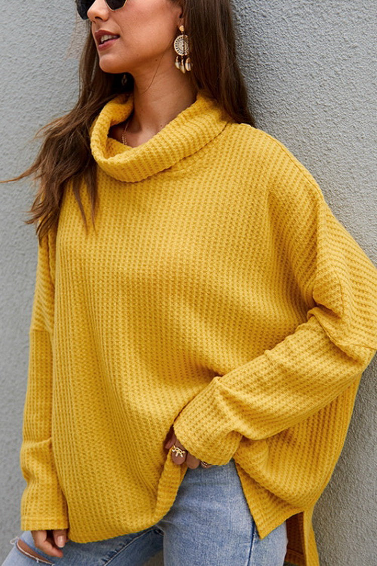 RadyRin Cozy Loose Turtleneck Sweater for Everyday Style