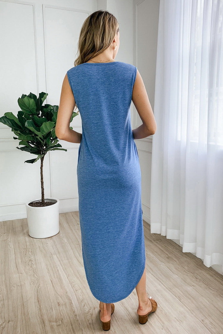 Irregular Hip Pocket Dress - Fashionpara