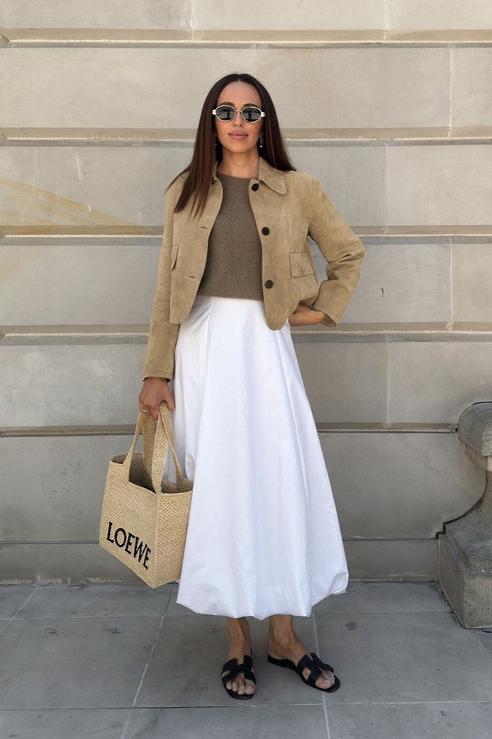 Elegant Lapel Faux Suede Short Coat for Chic Style