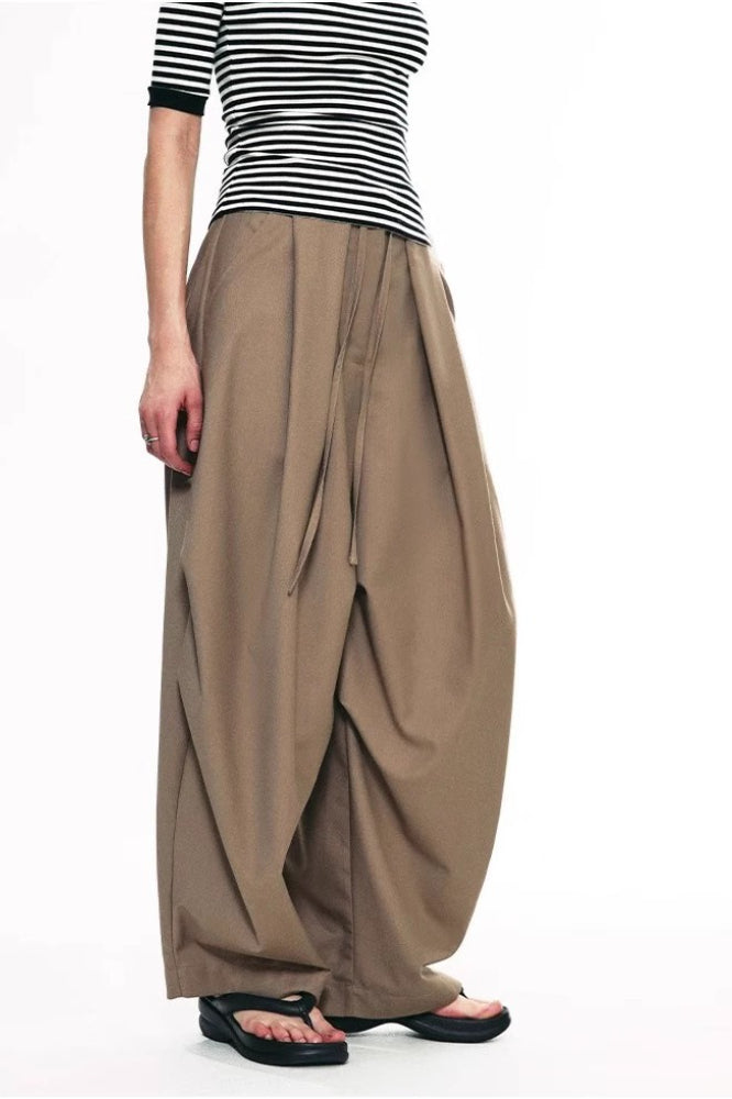 Vintage Wide-Leg Flowing Pants