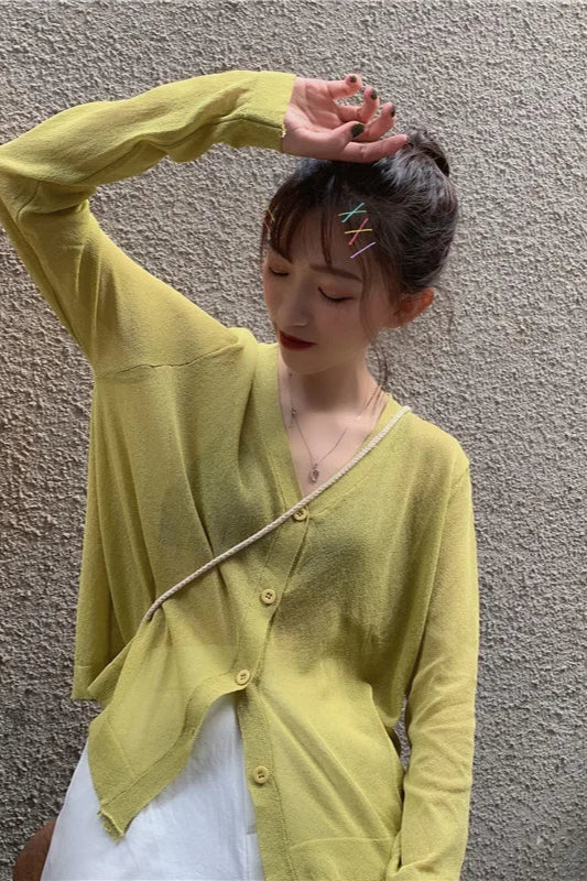 V-Neck Lightweight Knit Cardigan 8