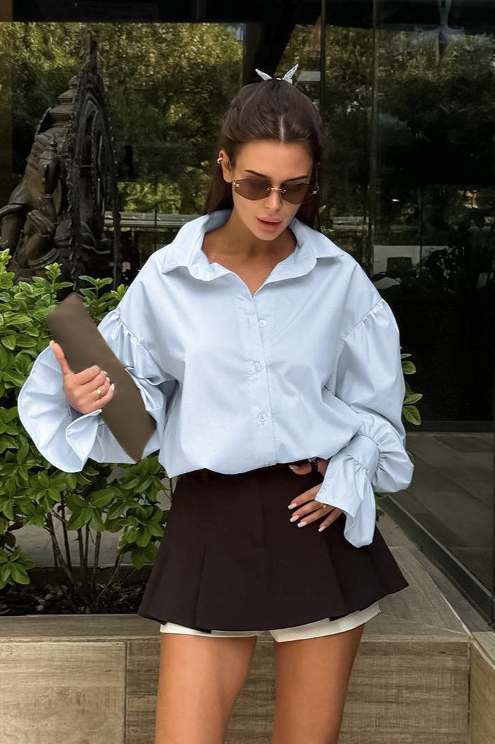 Oversized Flare Cuff Shirt