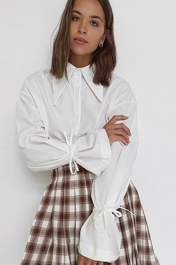 French Point Collar Blouse