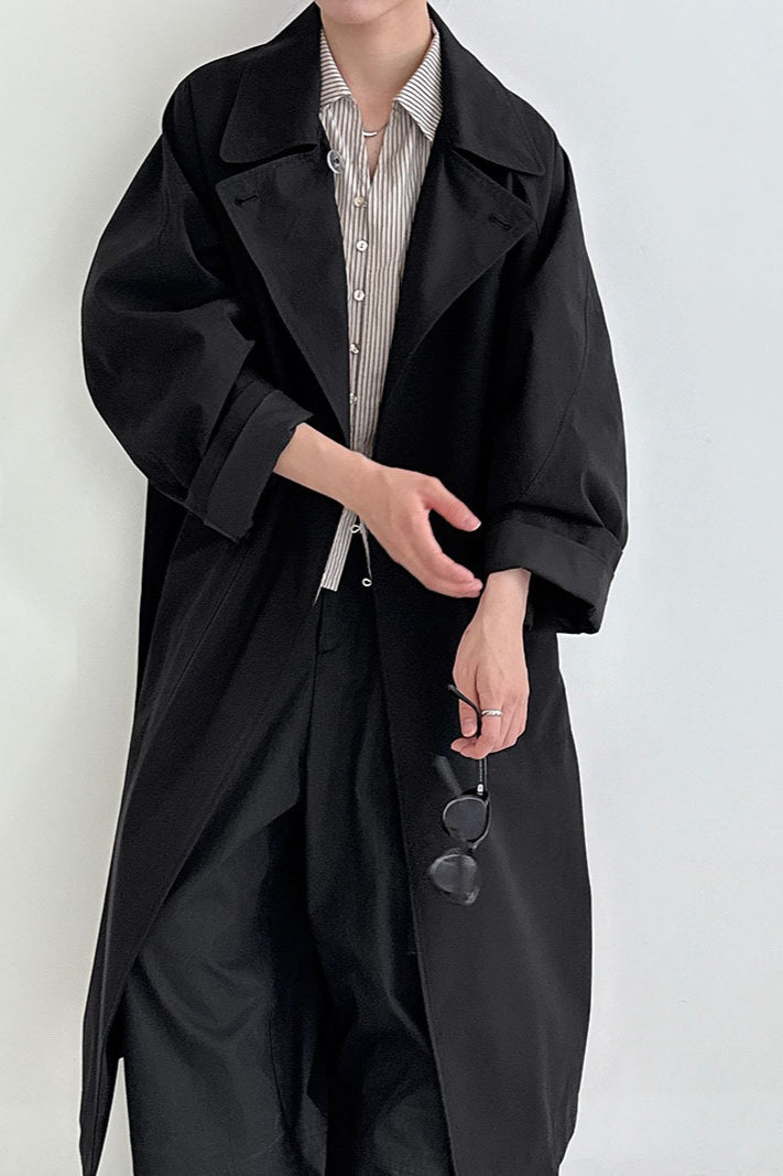 Luxi Vintage Loose Overcoat with Large Pockets for Style