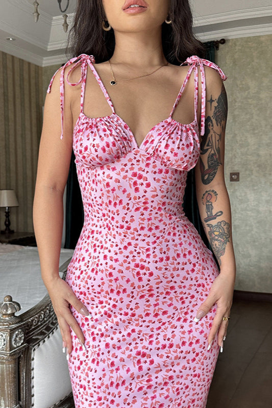Circle Skirt Slip Floral Dress 4