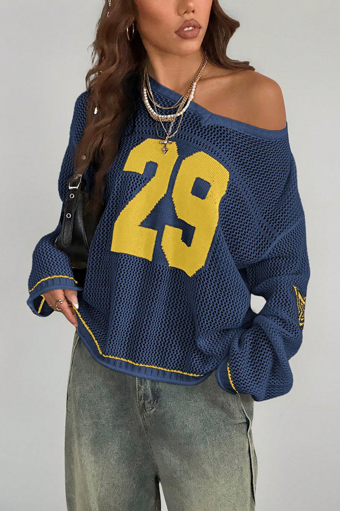 PrincessAce V-Neck Long Sleeve Knit Sweater for Elegance