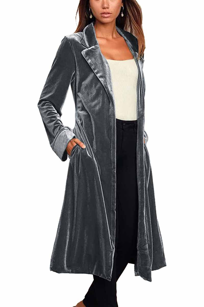 Florcoo Luxe Solid Gold Velvet Cardigan for Effortless Style