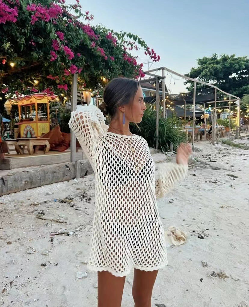 Brunei Cover Up Dress - White - Fashionpara