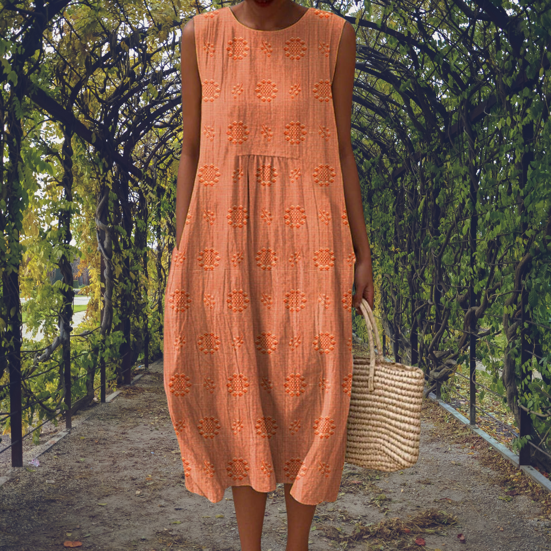 Eyelet Embroidered Sleeveless Midi Dress 7