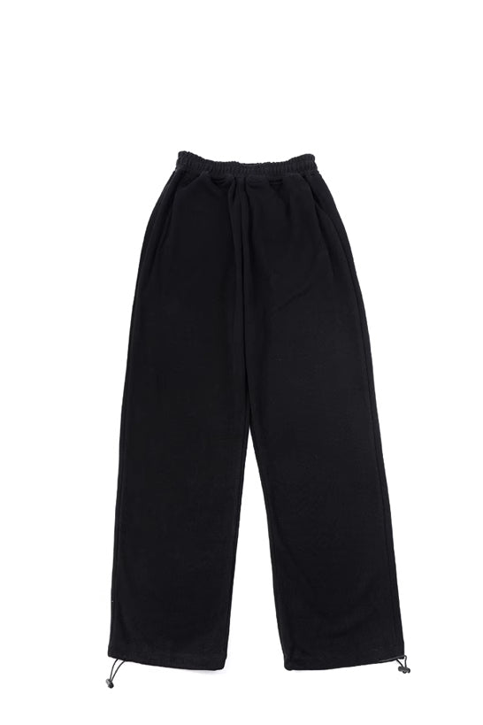 Lace Up Seam Elastic Waist Sports Pants
