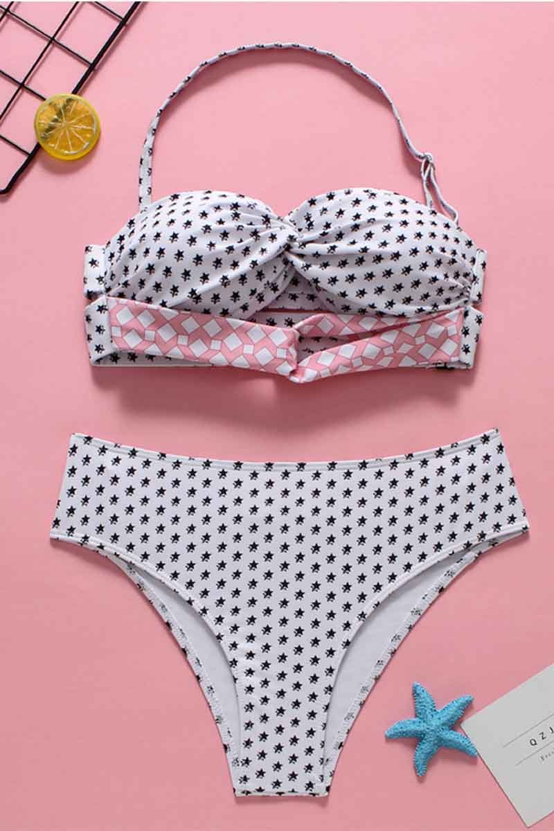 Florcoo Floral Dot Bikini Swimwear