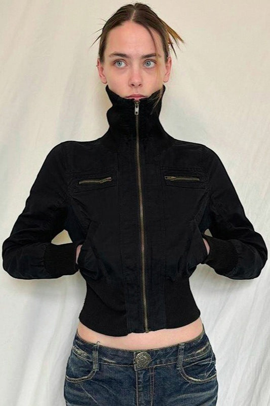 Utility Pocket Detail Flight Jacket