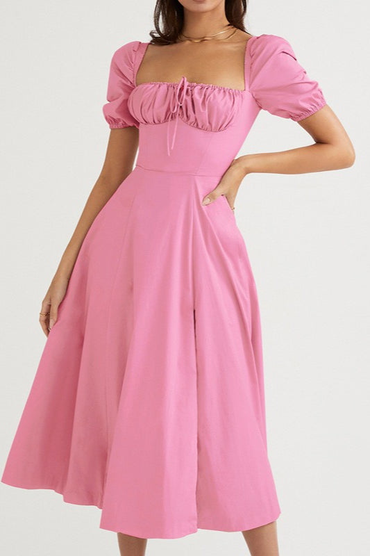 Tie Strap Split Hem Maxi Dress