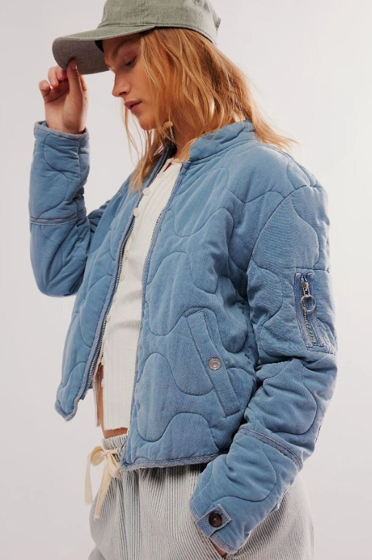 Vintage Urban Casual Quilted Stand-Collar Coat for Style