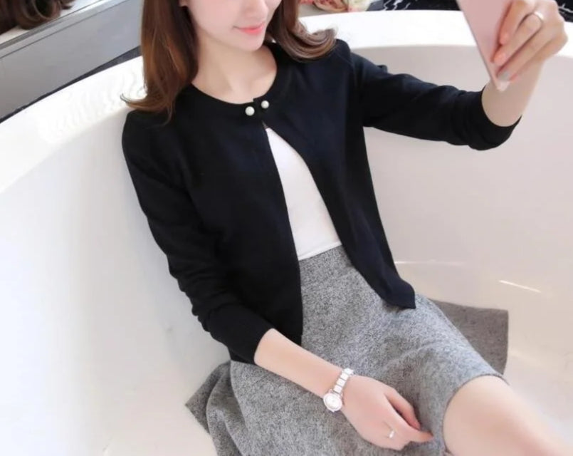 Long Sleeve Knitted Shawl Autumn Cardigan