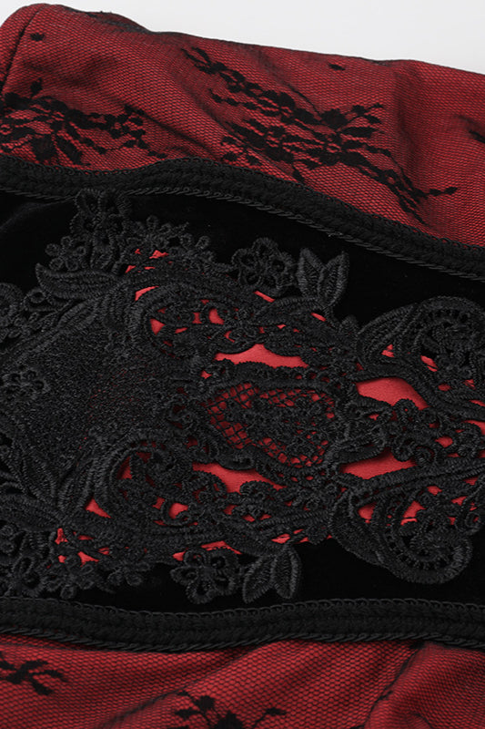 Contrast Fishtail Gothic Dress