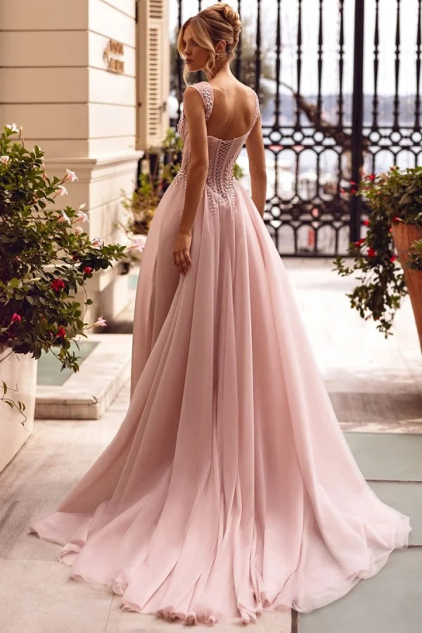 Gorgeous Chiffon Beadings Sweetheart Evening Dress ZT0414