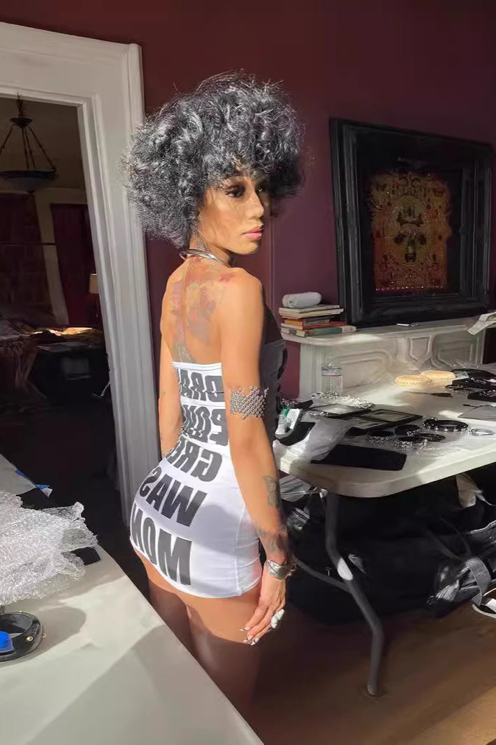 Y2K Strapless White Mini Dress