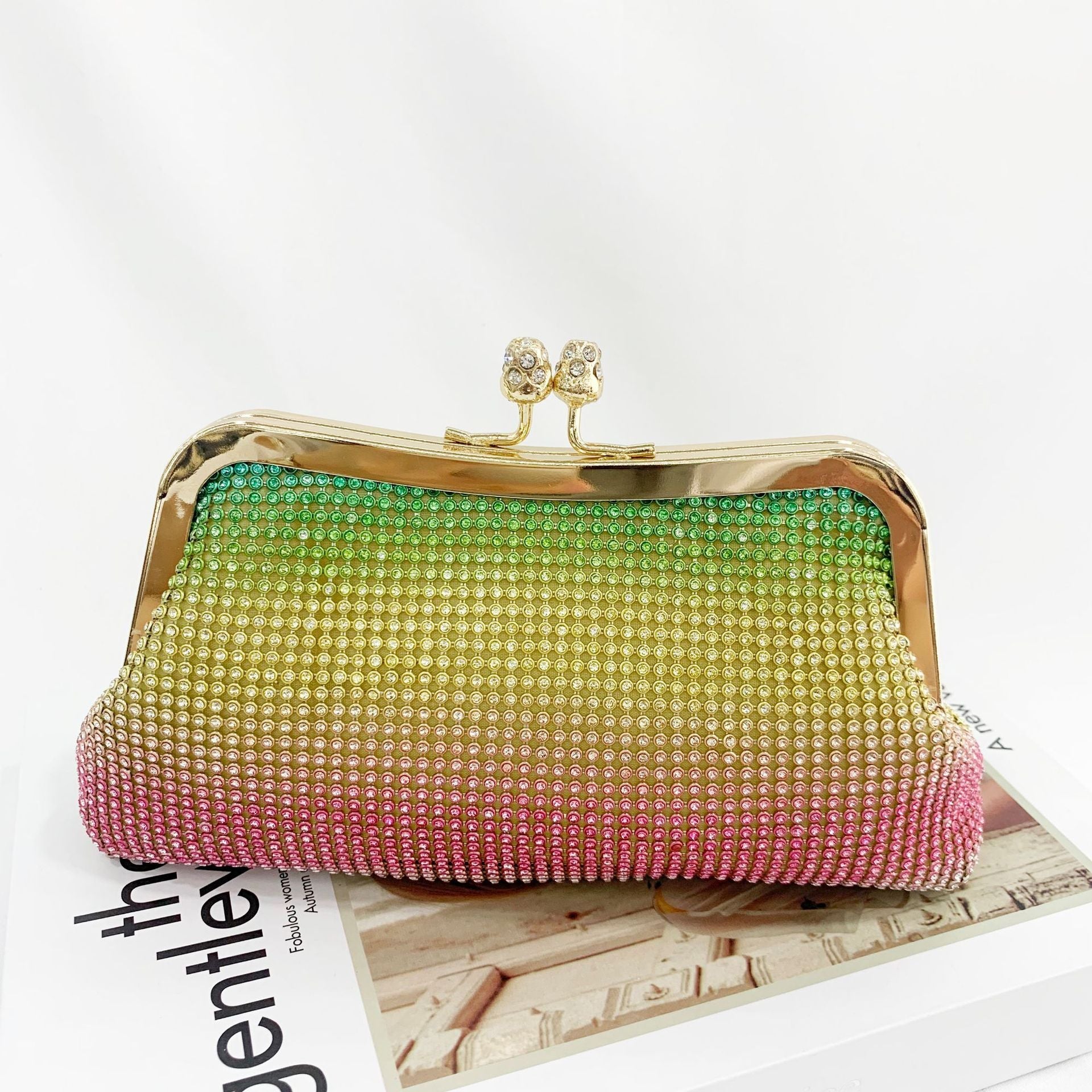 Ombre Printed Diamond Party Bag