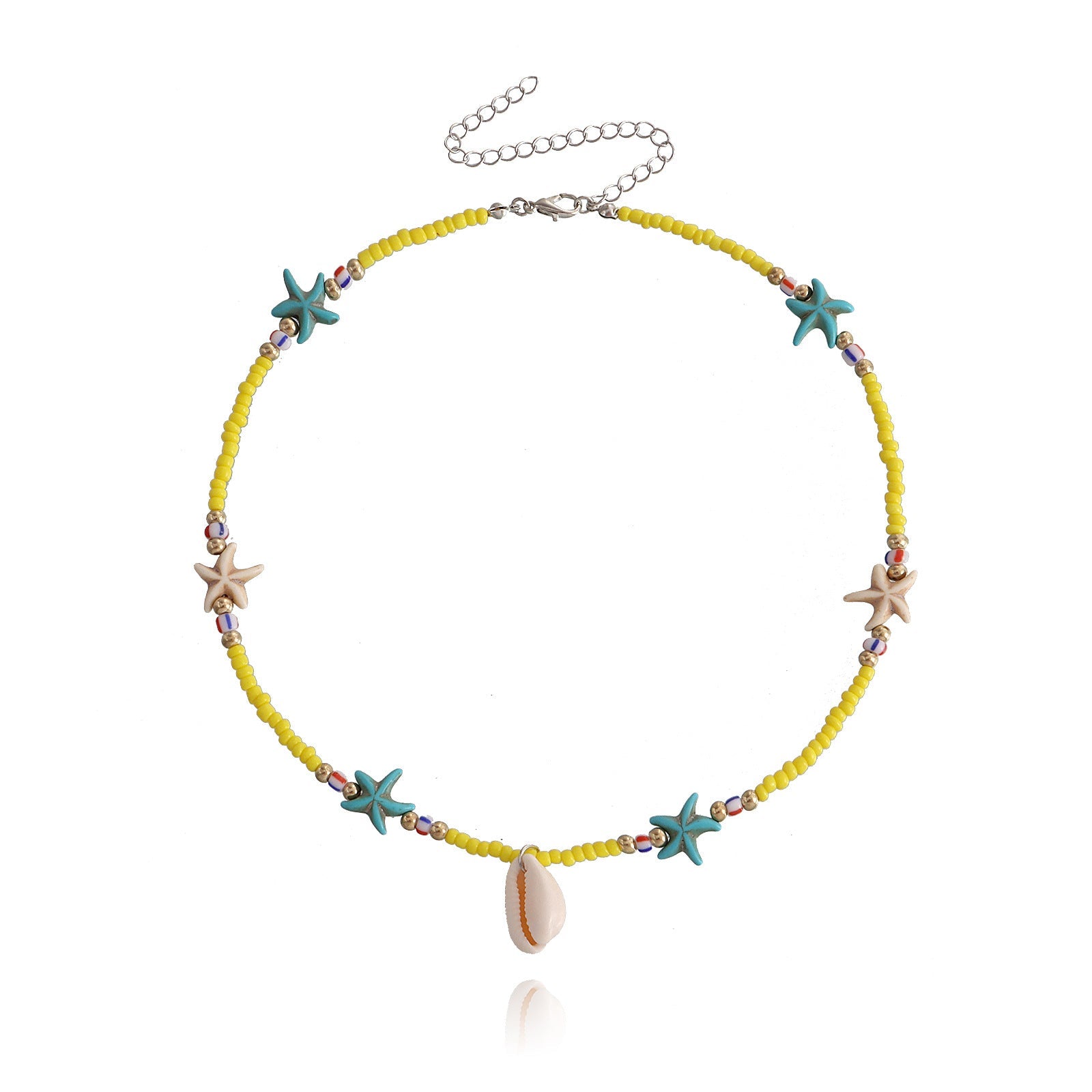 Colored Rice Zhuhai Star Shell Pendant Necklace