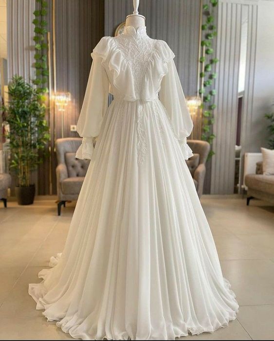 Gorgeous wedding dress stylish dress Long Prom Gown