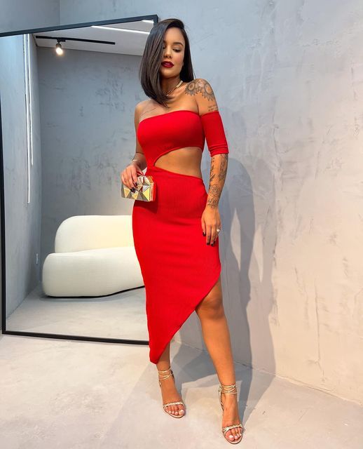 Red Ankle Length Graduation Dress Short Prom Dresses - Fashionpara