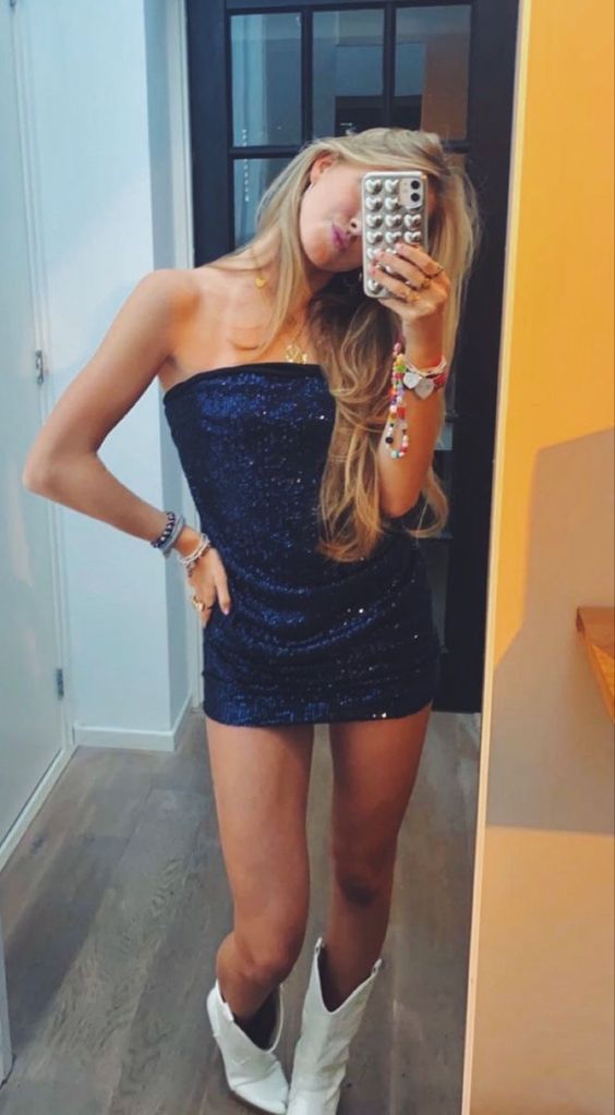 Navy Blue Sheath Graduation Dress Short Prom Dresses - Fashionpara