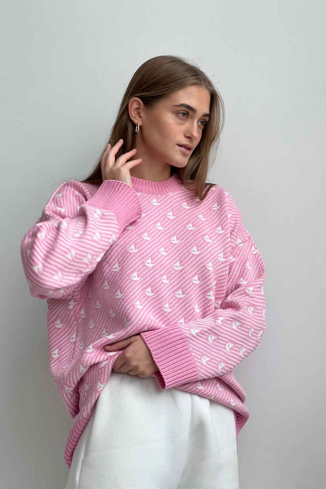 Crew Neck Knit Pullover Sweater