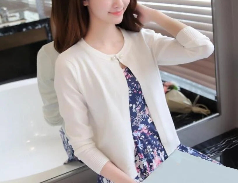 Long Sleeve Knitted Shawl Autumn Cardigan