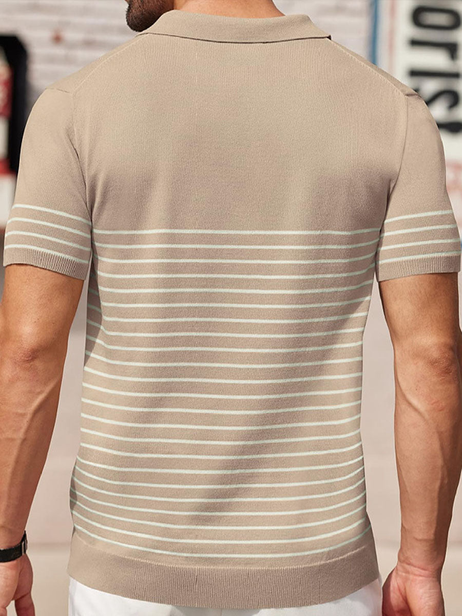 uniqshe Men's Icy Silk Business Casual Polo Sweater