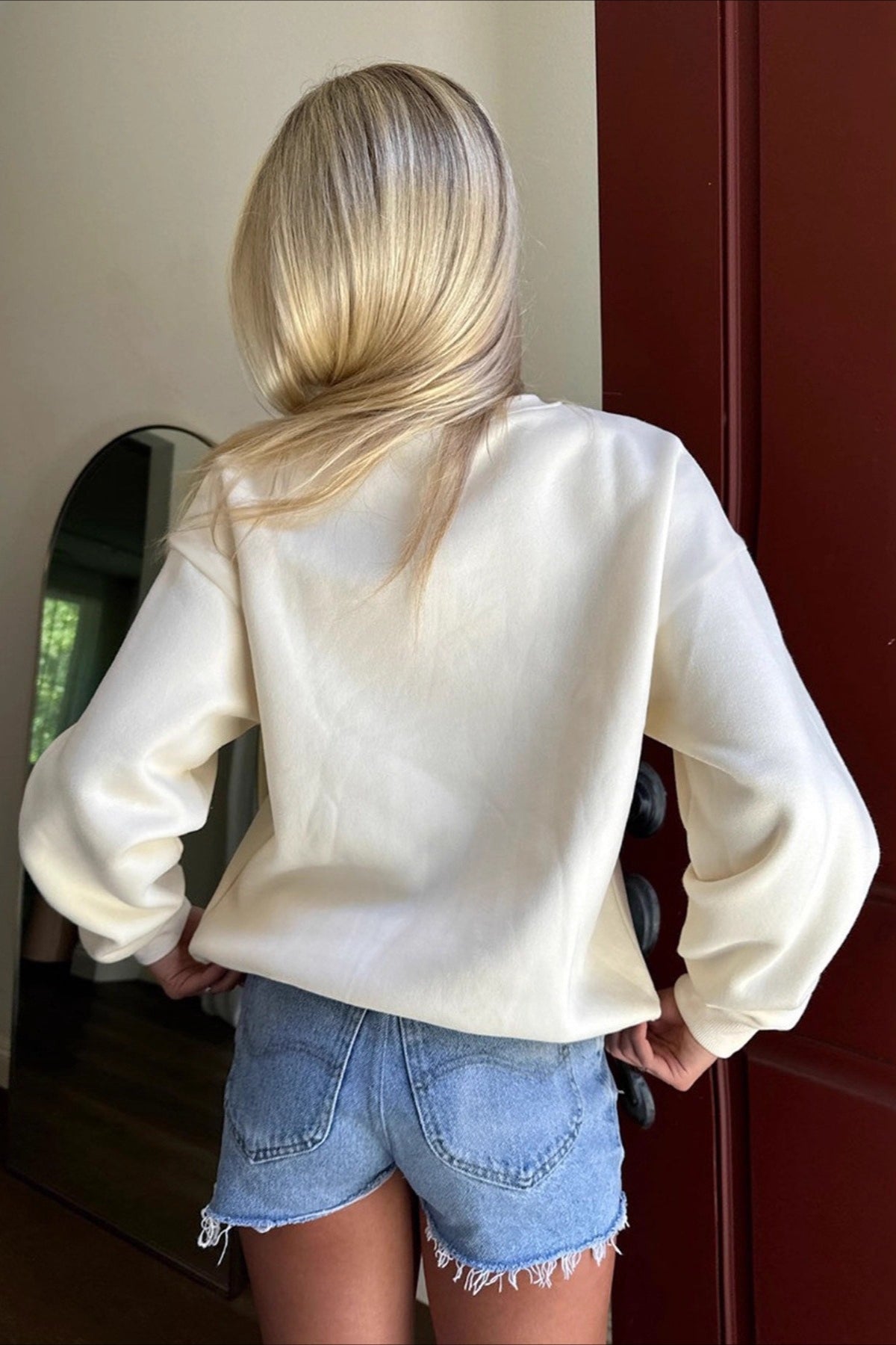 Sweet Chic Relaxed Round Neck Blouse