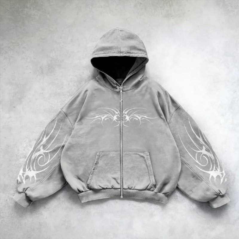 Retro Graphic Oversized Hoodie