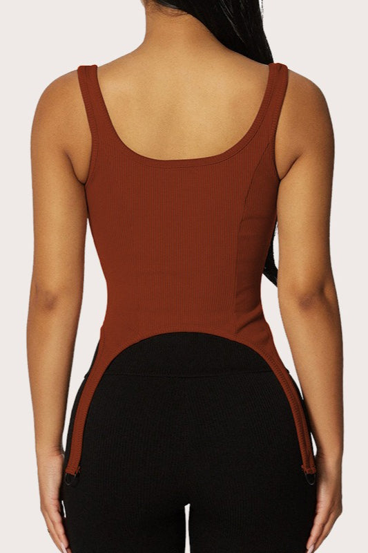 U Neck Zip Back Knit Top 6