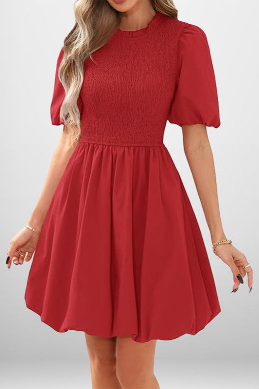 Peplum Simple High-Waisted Party Dress