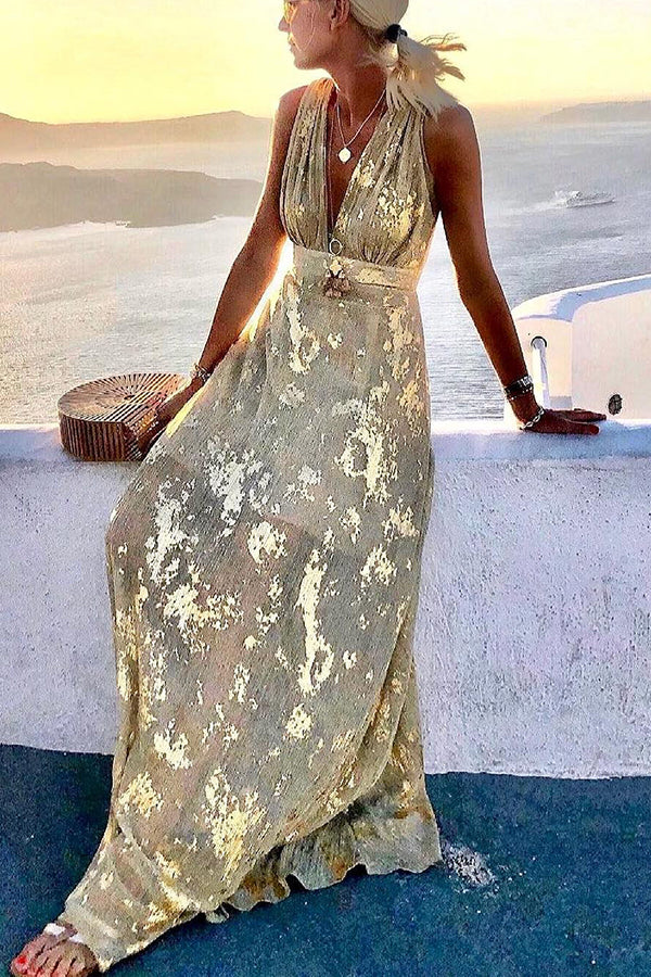 Chiffon Off Shoulder Ruffled High Split Maxi Dress