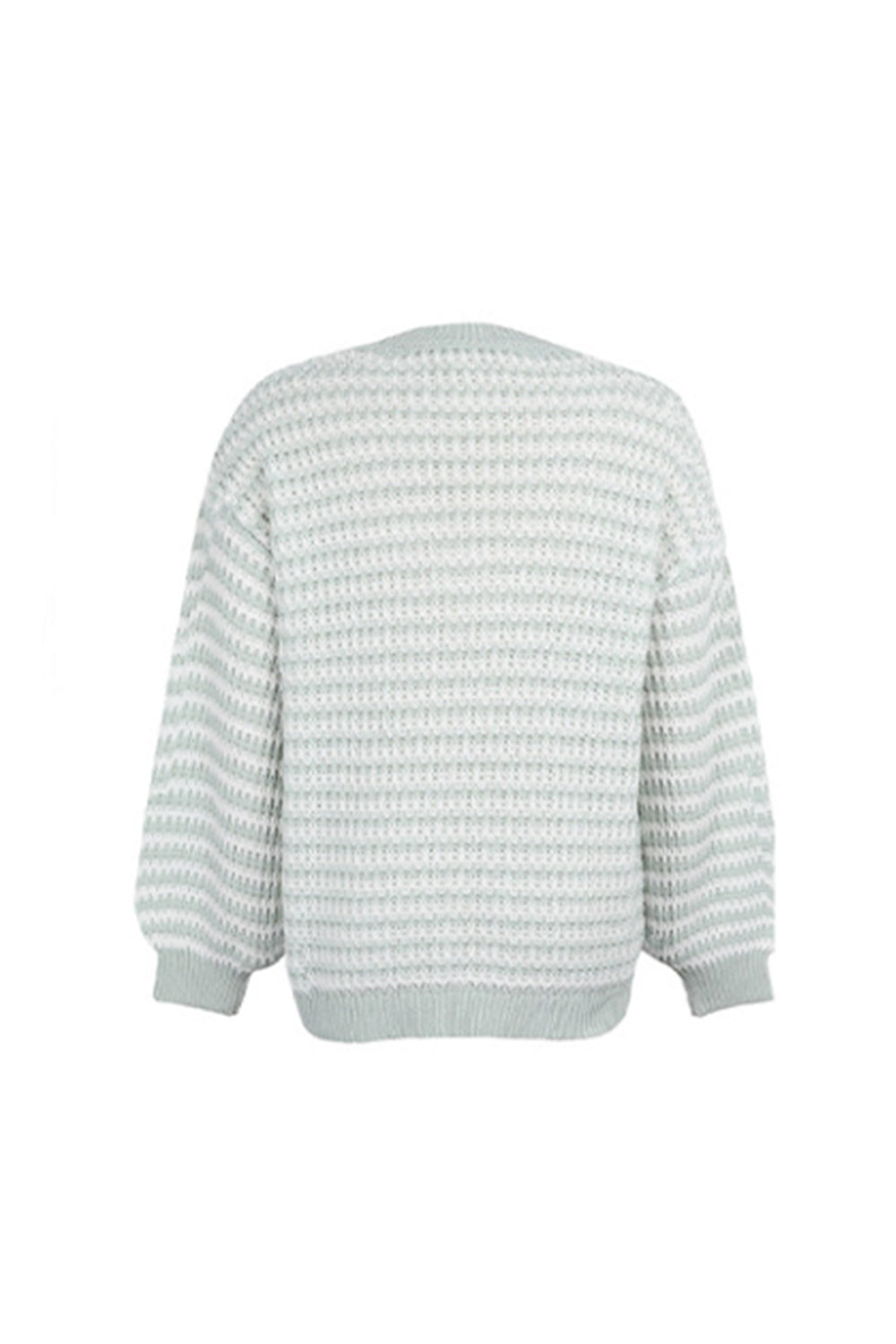 RadyRin V-Neck Striped Sweater for Effortless Elegance