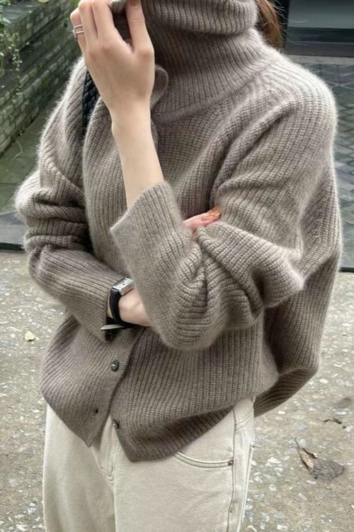 Textured Rib Slim-Fit Knit Cardigan for Chic Layering