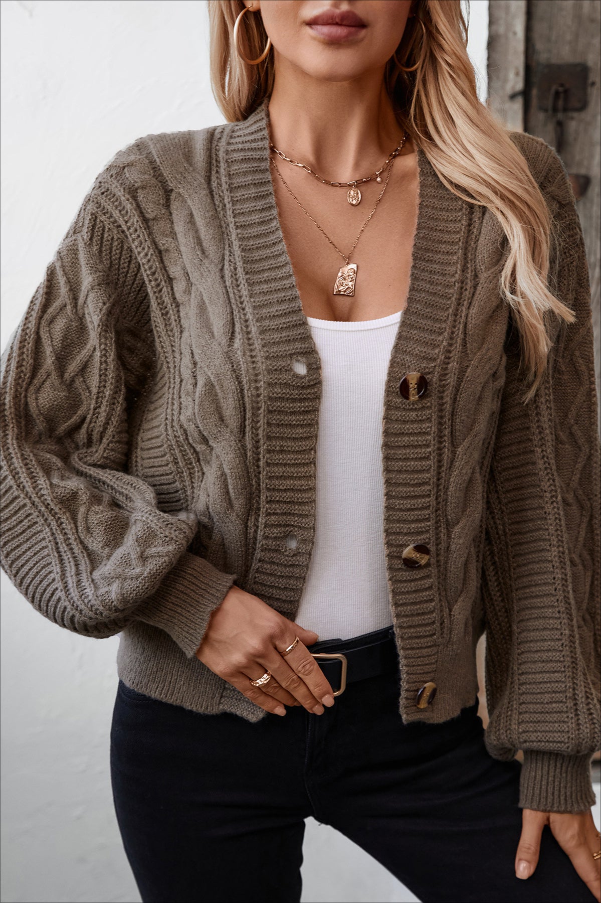 Chic Loose Button Cardigan for Effortless Layering Style