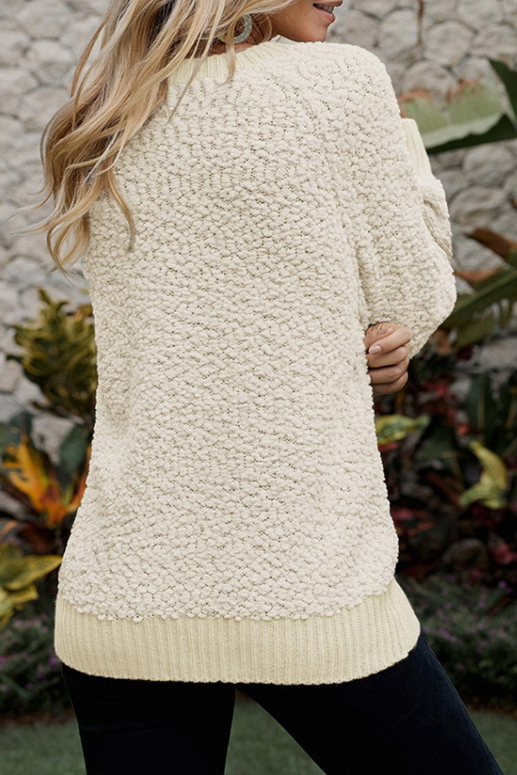 Ribbed Plain Sweater for Effortless Style and Comfort