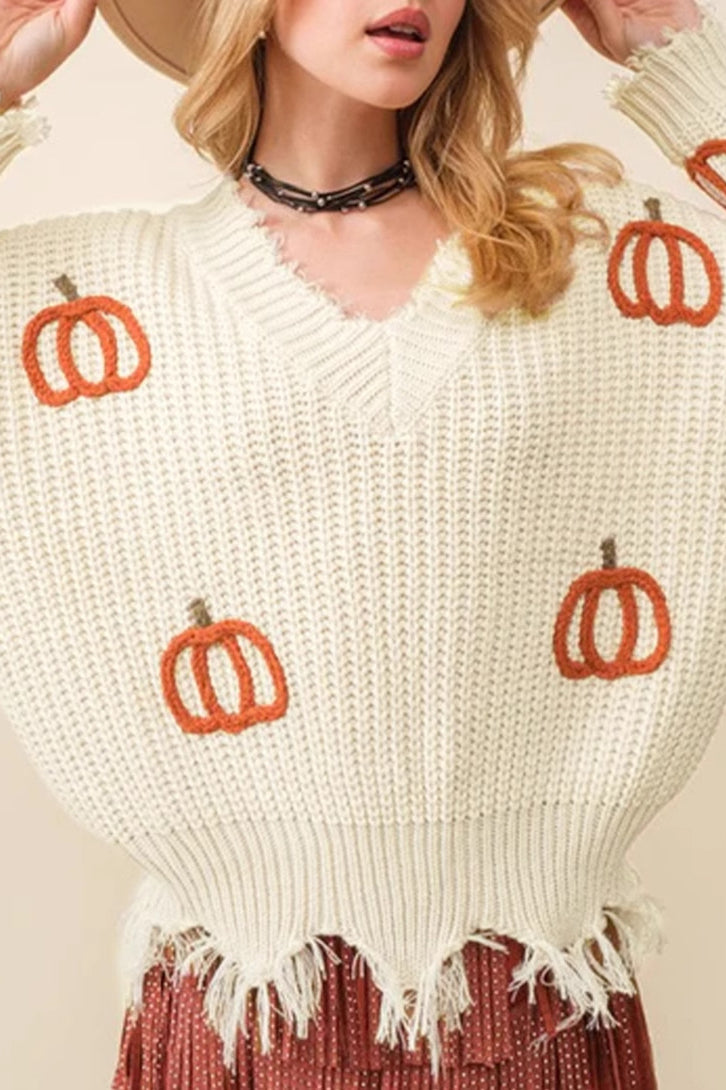 PrincessAce Cozy Halloween Drop Shoulder Knit Sweater
