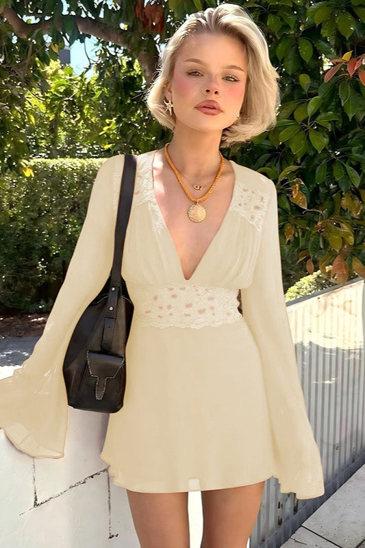 Lace Sheer Mesh Dress