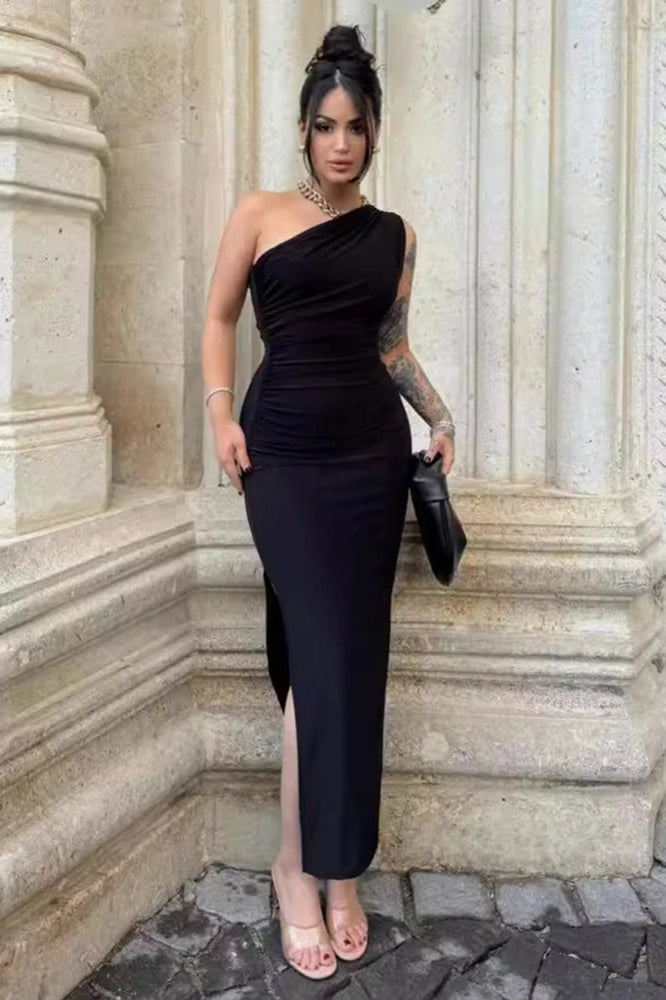 Sleeveless Split Midi Dress