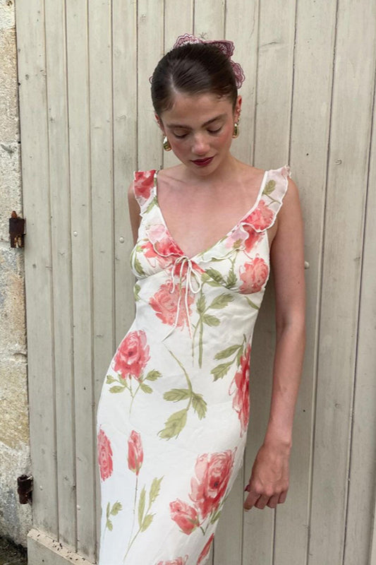 Floral Cami French Style Party Dress