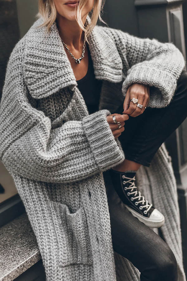 Lady Rin Oversized Midi Cardigan for Cozy Everyday Style