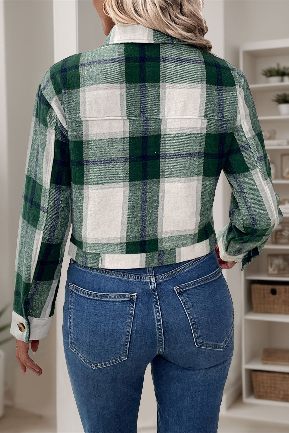 Vintage Plaid Woolen Jacket