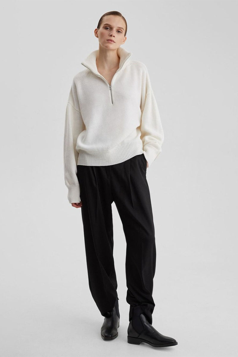Cozy Half Zip Knit Sweater
