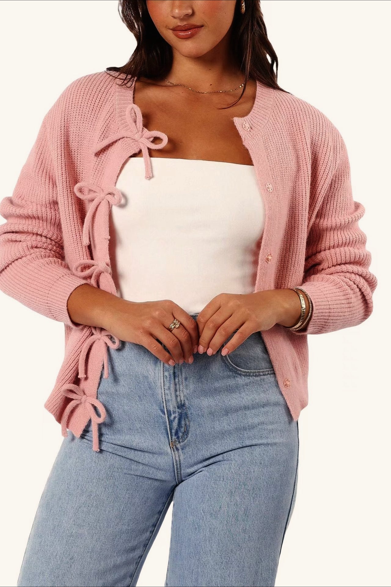 Cozy Knit Long-Sleeve Cardigan for Effortless Style