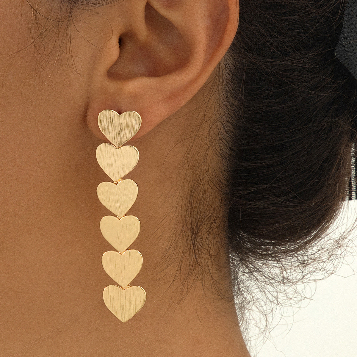 Heart-shaped Tassel Earrings