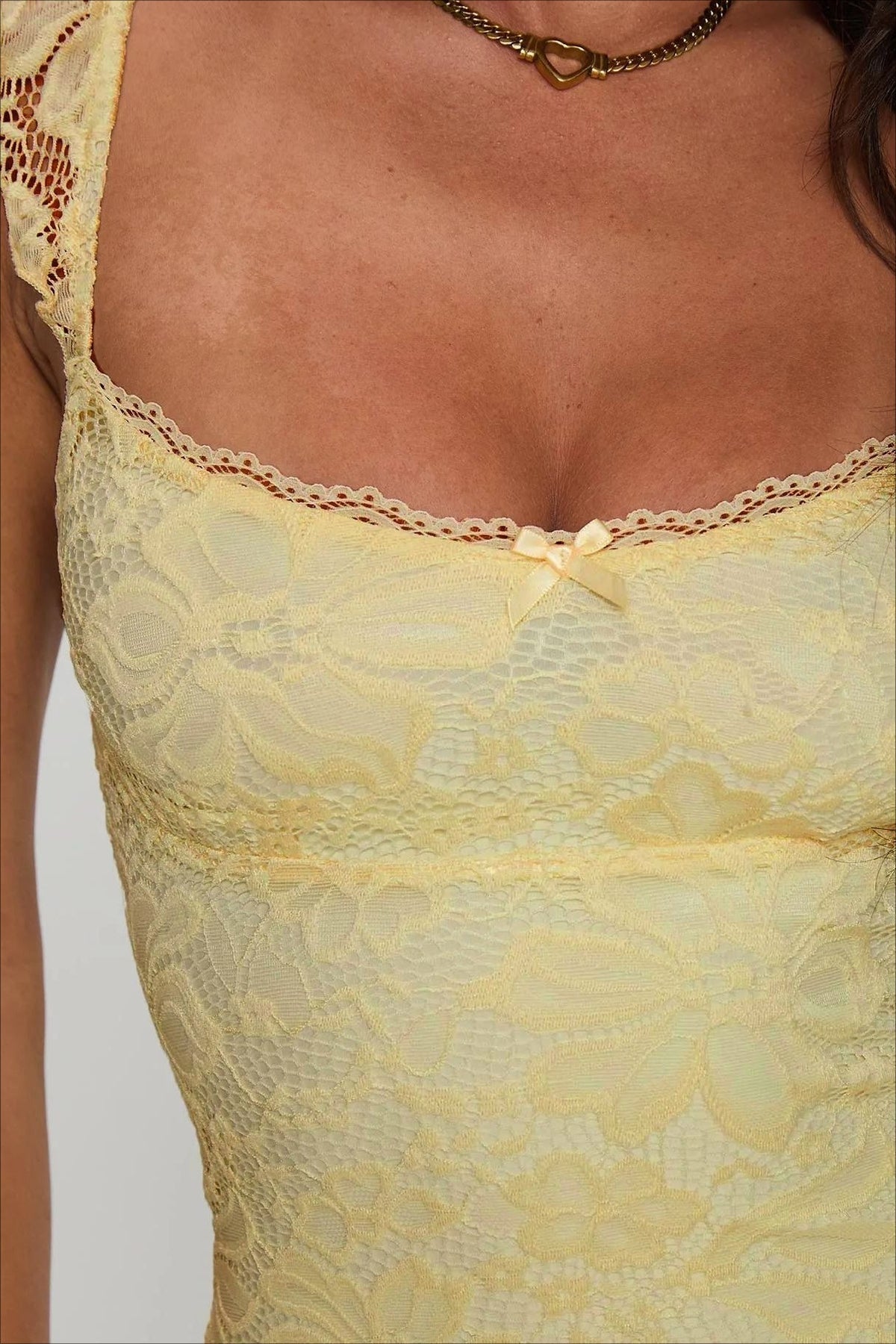 Lace Sweetheart Ruffle-Strap A-Line Mini Dress