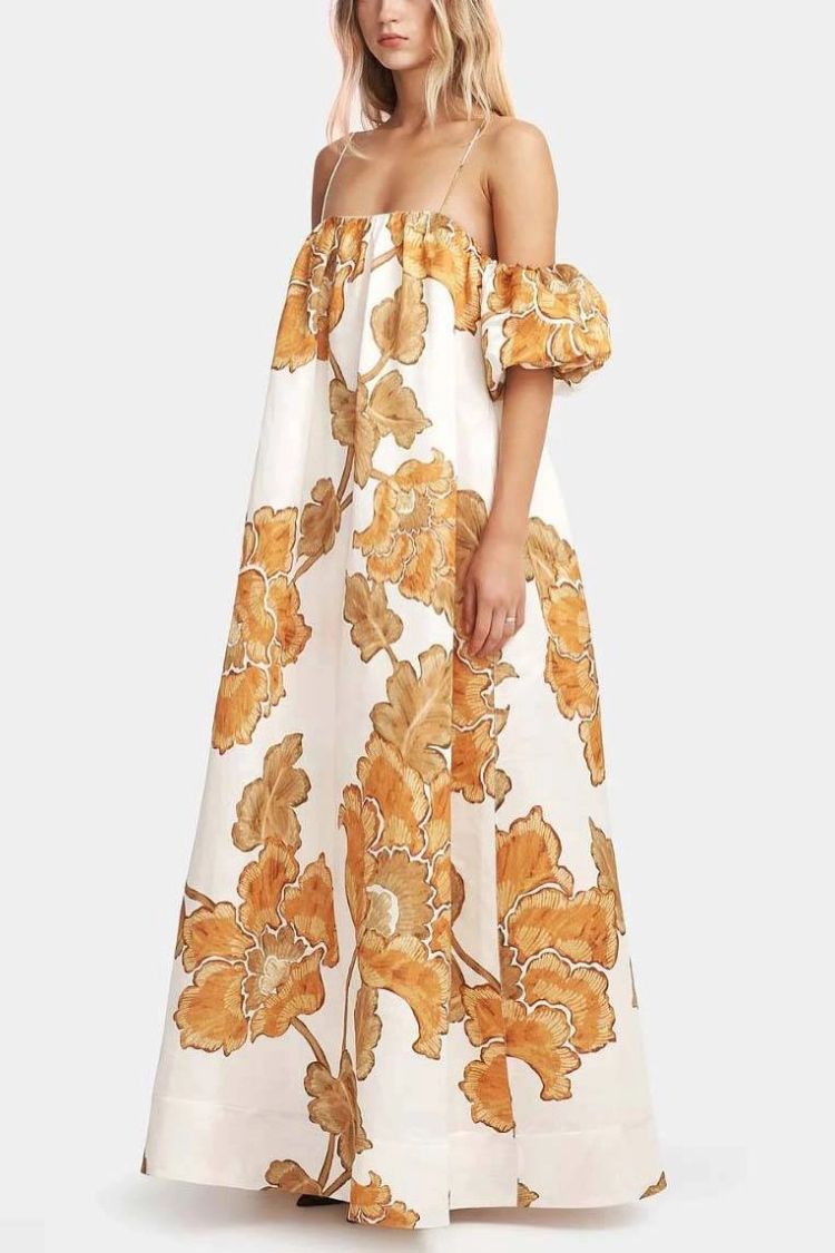 Floral Print Sling Dress - Fashionpara